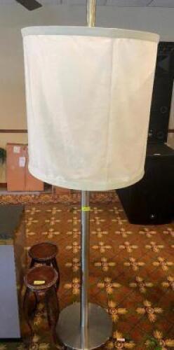 80" TALL FLOOR LAMP W/ BRUSHED CHROME FINISH