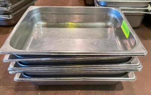 (6) HALF SIZE STAINLESS INSERTS.