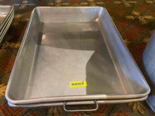 (2) HEAVY DUTY FULL SIZE ROASTING PANS
