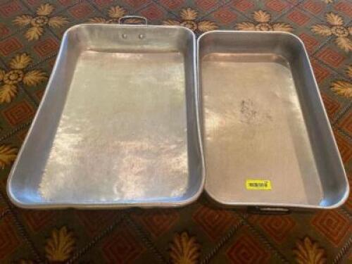 (2) FULL SIZE ALUMINUM ROASTING PANS
