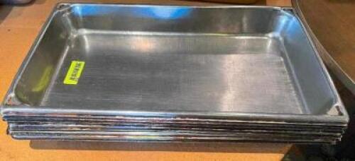 (3) FULL SIZE STAINLESS INSERTS - NO LIDS