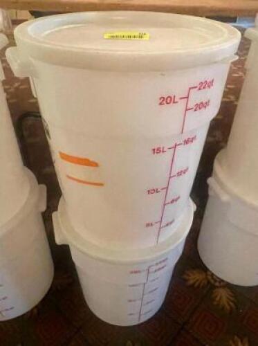 (2) 22 QT PLASTIC CONTAINERS W/ LIDS
