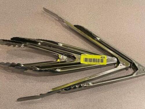 (5) STAINLESS TONGS