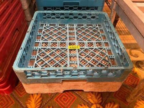 (2) PLASTIC GLASS RACKS