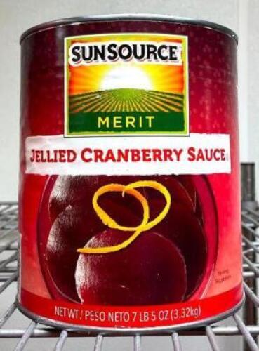 (9) SUNSOURCE MERIT JELLIED CRANBERRY SAUCE
