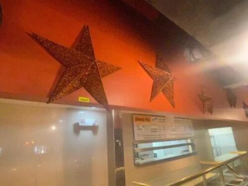(3) ASSORTED LARGER METAL STAR DECORATIONS