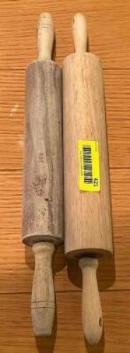 (2) WOODEN ROLLING PINS