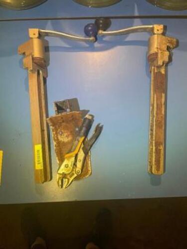 (2) CAN OPENER POSTS AND (1) BASE