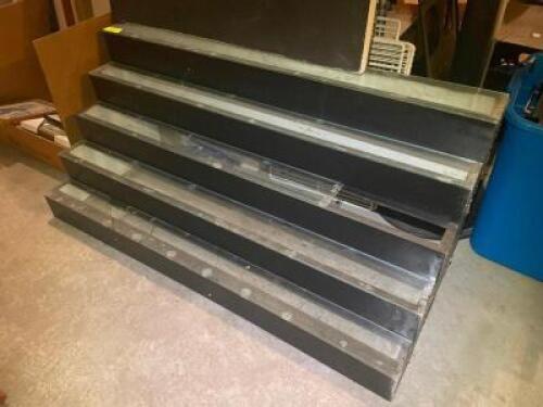 36" FIVE TIER LIGHTED BOTTLE RACK