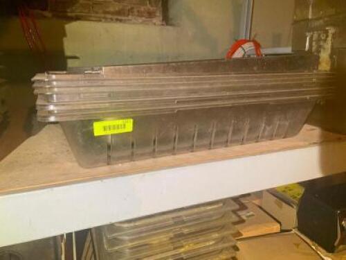 (6) SALAD DRAIN PLASTIC INSERTS.