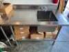 48" X 30" ALL STAINLESS TABLE W/ RIGHT HAND PREP SINK - 3