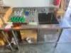 48" X 30" ALL STAINLESS TABLE W/ RIGHT HAND PREP SINK - 4