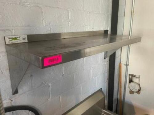 36" X 12" STAINLESS WALL SHELF