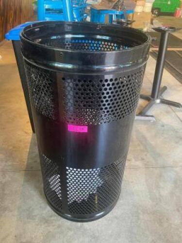 OUTDOOR METAL TRASH CAN