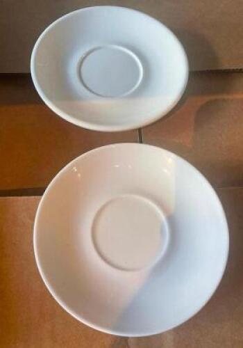(1) BOX OF ASSORTED SIZE SAUCERS