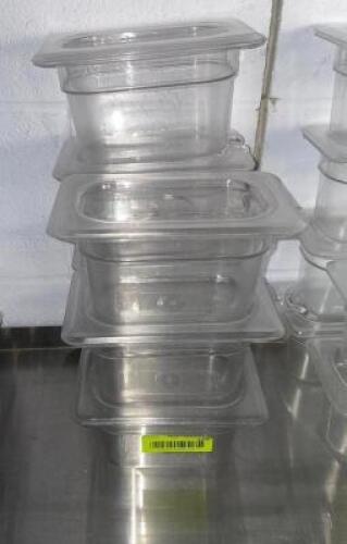 (7) 1/9TH SIZE PLASTIC INSERTS W/ LIDS