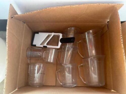 BUS TUB AND CONTENTS - ASSORTED UTENSILS AND SMALL WARES