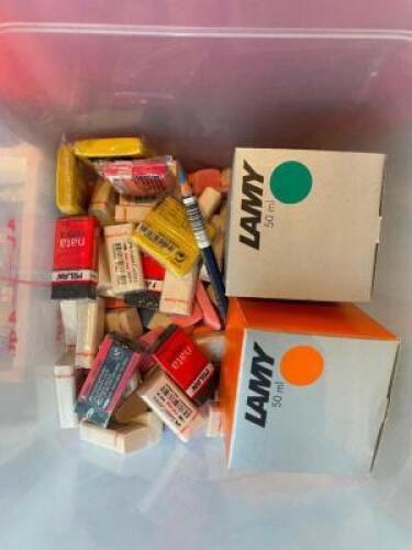 LARGE BOX OF ASSORTED ERASERS