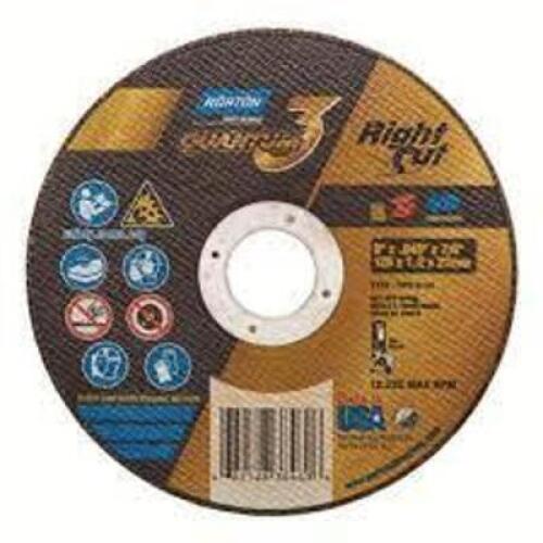 DESCRIPTION: (2) BOXES OF (10) CUT-OFF WHEELS BRAND/MODEL: NORTON QUANTUM3 #662528-46246 RETAIL$: $13.23 PER WHEEL SIZE: 6" X 1/16" X 5/8-11" QTY: 2