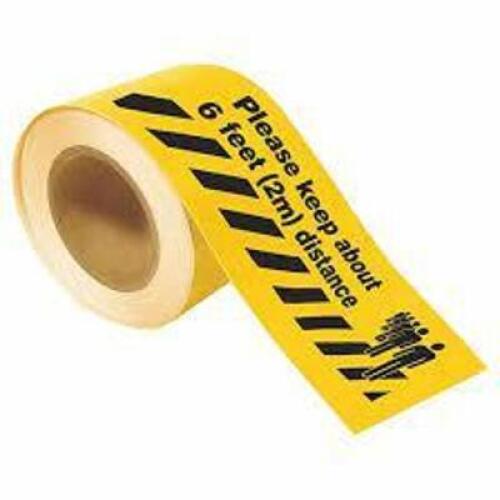 DESCRIPTION: (6) ROLLS OF FLOOR MARKING TAPE BRAND/MODEL: BRADY #56JT51 INFORMATION: YELLOW AND BLACK RETAIL$: $116.52 EA SIZE: 4" X 100' QTY: 6