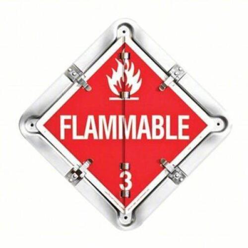 DESCRIPTION: (12) VEHICLE PLACARD HOLDER BRAND/MODEL: LABELMASTER #35ZG67 INFORMATION: ALUMINUM RETAIL$: $43.64 EA SIZE: 13-1/2" W 13-1/2" H QTY: 12
