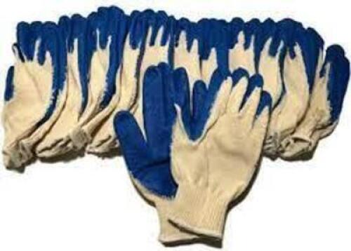 DESCRIPTION: (12) PACKS OF (12) PAIRS OF INDUSTRIAL WORK GLOVES BRAND/MODEL: LIBERTY GLOVE INFORMATION: BLUE AND WHITE RETAIL$: $5.00 PER PAIR QTY: 12