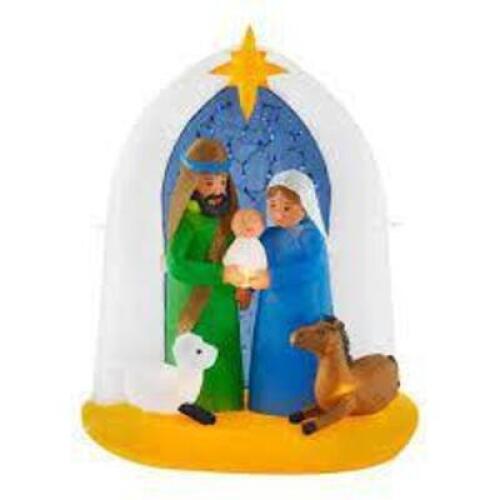 DESCRIPTION: (1) INFLATABLE NATIVITY SCENE BRAND/MODEL: HOME ACCENTS HOLIDAY RETAIL$: $130.00 EA SIZE: 6.5 FT QTY: 1