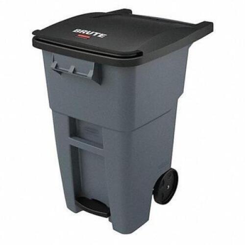 DESCRIPTION: (1) HEAVY DUTY OUTDOOR GARBAGE BIN BRAND/MODEL: RUBBERMAID #53PY33 RETAIL$: $200.00 EA SIZE: 60 GALLON QTY: 1
