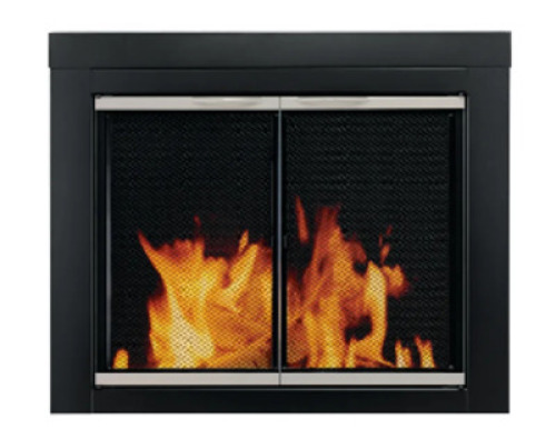 DESCRIPTION: (1) FIREPLACE SCREEN AND GLASS DOOR BRAND/MODEL: PLEASANT HEARTH #AP-1130 RETAIL$: $289.14 EA QTY: 1