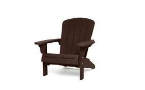 DESCRIPTION: (1) ADIRONDACK CHAIR BRAND/MODEL: KETER INFORMATION: BROWN RETAIL$: $100.00 EA QTY: 1