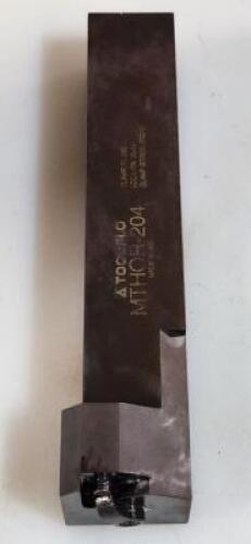 DESCRIPTION: (1) RIGHT HAND INDEXABLE THREADING TOOL HOLDER BRAND/MODEL: TOOL FLO MTHOR-204 RETAIL$: 109.22 SIZE: 1-1/4" SQ SD QTY: 1