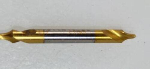 DESCRIPTION: (6) HSS DOUBLE END COMBO DRILL C'SINK BRAND/MODEL: WALTER-TITEX K1113TIN RETAIL$: $22.04 AE SIZE: 1.25mm DIA 3.15mm BODY QTY: 6