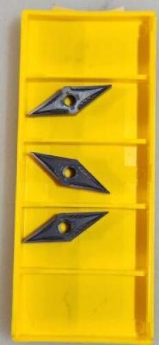 DESCRIPTION: (13) VNMG3305MS CARBIDE TURNING INSERTS BRAND/MODEL: KENNAMETAL VNMG160402MS RETAIL$: $30.16 PER INSERT QTY: 13