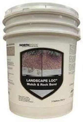 DESCRIPTION: (1) LANDSCAPE LOC MULCH AND ROCK BOND BRAND/MODEL: NORTHROCK RETAIL$: $167.00 EA SIZE: 5 GALLON QTY: 1
