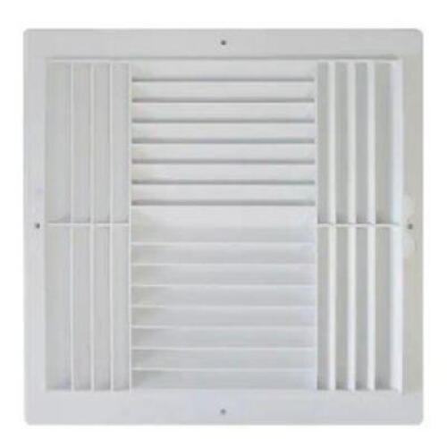 12 IN. X 12 IN. PLASTIC 4-WAY CEILING REGISTER IN WHITE