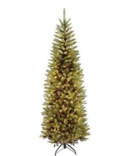 6.5 FT. KINGSWOOD FIR PENCIL ARTIFICIAL CHRISTMAS TREE WITH CLEAR LIGHTS