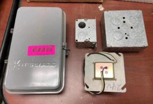 ASSORTED ELECTRICAL BOXES AND PARTS