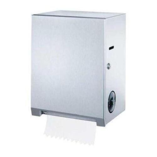 TOUCH FREE PULL MOUNTED ROLL PAPER TOWEL DISPENSER, SS