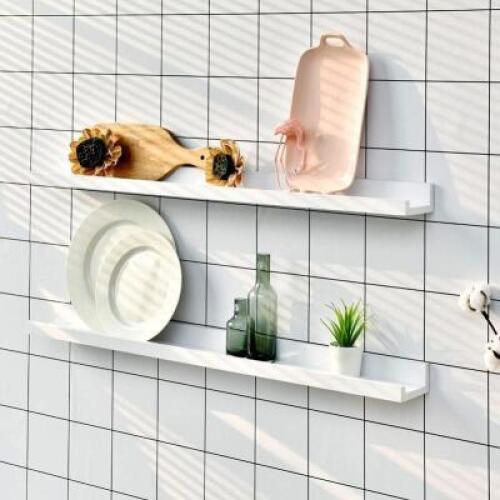 WHITE PHOTO LEDGE FLOATING PICTURE LEDGE, DISPLAY WALL SHELF, 48-INCH, WHITE