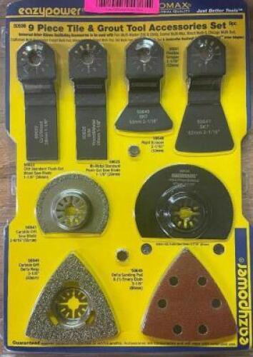 9 PIECE TILE AND GROUT TOOL ACCESSORIES SET