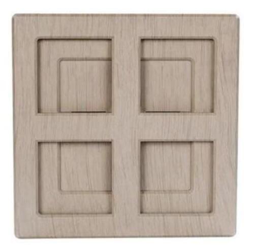 WIRELESS OR WIRED DOOR BELL IN LIGHT GRAY WOOD LOOK FINISH