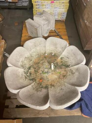 47" GARDEN FOUNTAIN WITH BASE AND BOWL