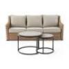 (1) RIVER OAK NESTING TABLE SET WITH COVER