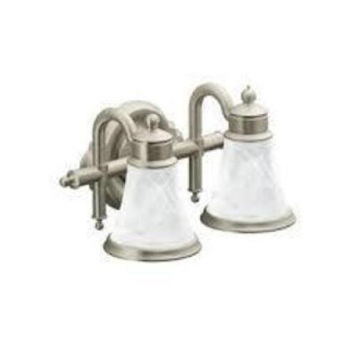 (1) 2 LIGHT BATHROOM FIXTURE FOR WALL