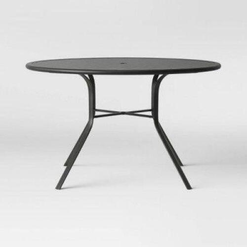 48" ROUND METAL PATIO DINING TABLE