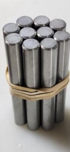 (1) BOX OF (100) SOLID CARBIDE RODS GROUND TO H6 WITH CHAMFER