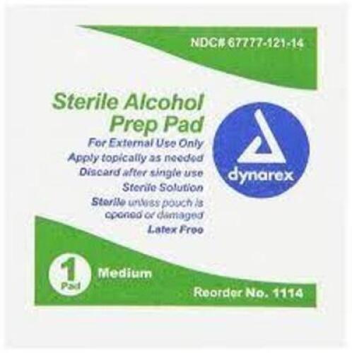 (2) CASES OF (20) BOXES OF (100) STERILE ALCOHOL PREP PADS
