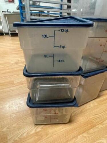(3) 12 QT PLASTIC CONTAINERS W/ LIDS