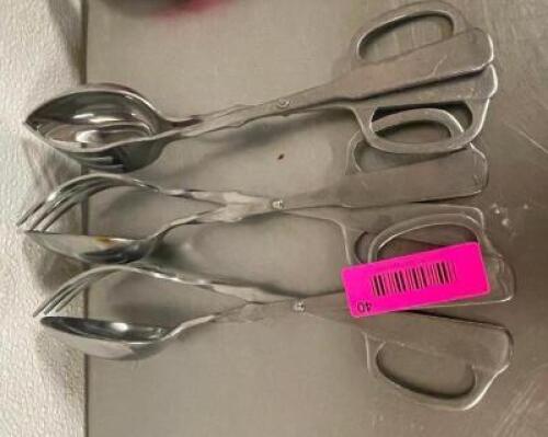 (3) STAINLESS CHAFFER TONGS