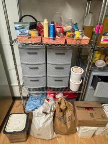 CONTENTS OF (3) SHELVES - ASSORTED FOOD PRODUCT